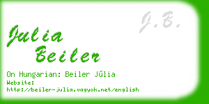 julia beiler business card